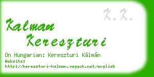 kalman kereszturi business card