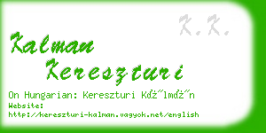 kalman kereszturi business card